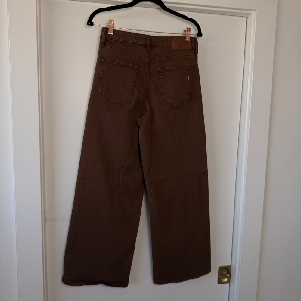 Hidden Wide Leg Jeans in Brown - Picture 7 of 9
